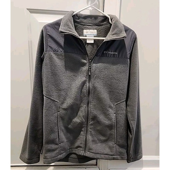 COLUMBIA Youth 18/20 Deep Orange Vivid Orange Gray Colorblock Interchange Jacket - Picture 2 of 11